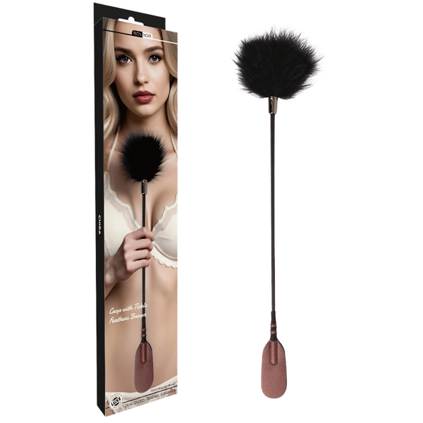Soft Tickle Feather Dual Ended Firm Core Paddle Crop > Bondage Gear > Crops