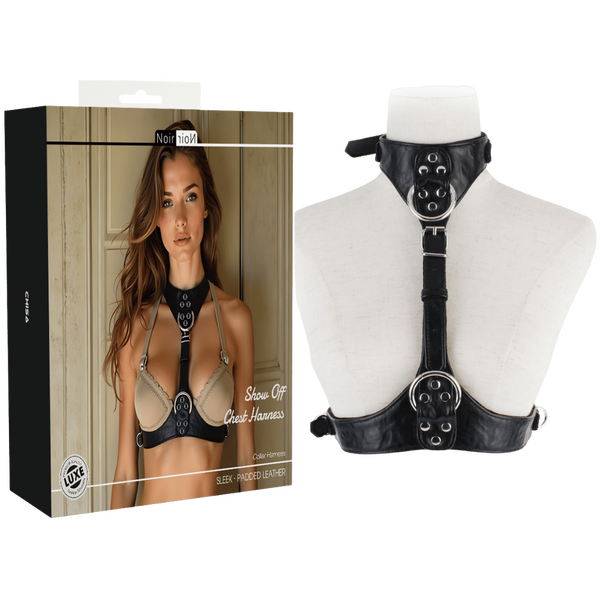 Show Off Front Open Adjustable Lace Chest Harness With Strap > Clothes > Womens Harnesses