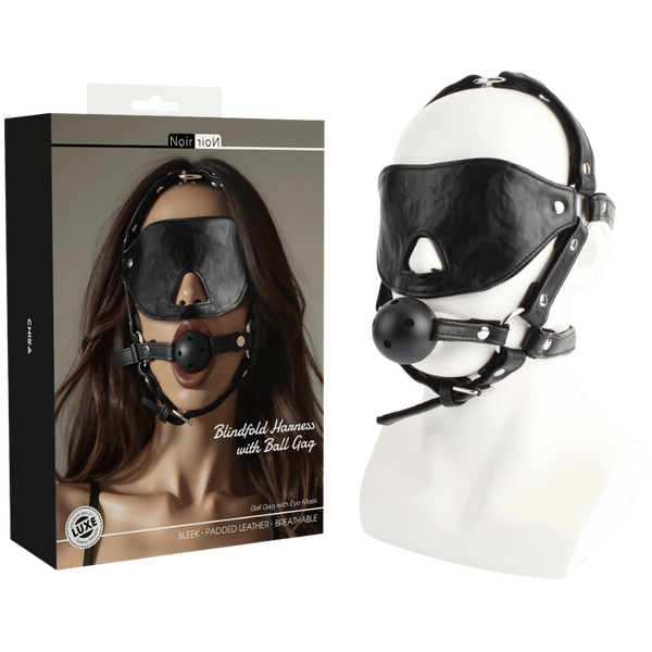 Blindfold Harness With Ball Gag Adult Sensory Accessory Secondary image