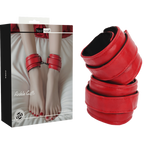 Noir Padded Vegan Polyurethane Faux Leather Ankle Cuffs > Bondage Gear > Restraints