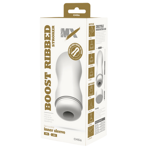 Boost Ribbed Stroker – Super-Soft 16cm Stroker > Sex Toys For Men > Masturbators Cup
