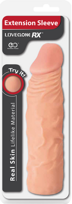 Real Skin 8 Inch Lifelike Extension Sleeve – High-Grade Lifelike Skin Material Sleeve > Sex Toys For Men > Penis Sleeves