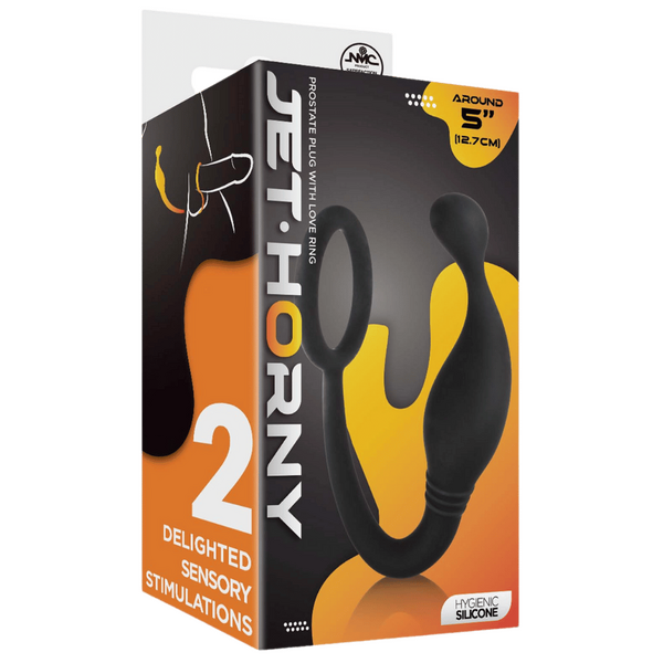 Prostate Plug with Love Ring – Flexible 5 Inch Hygienic Silicone Prostate Plug > Anal Range > Prostate Plugs