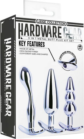 3 in 1 Metal Butt Plug Kit – High Gloss Finish Metal Butt Plug Set > Anal Range > Butt Plug Kits