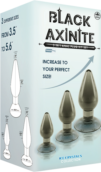 3 In 1 Anal Plug Kit – Flexible Hygienic Suction Cup Base Anal Plugs > Anal Range > Butt Plug Kits