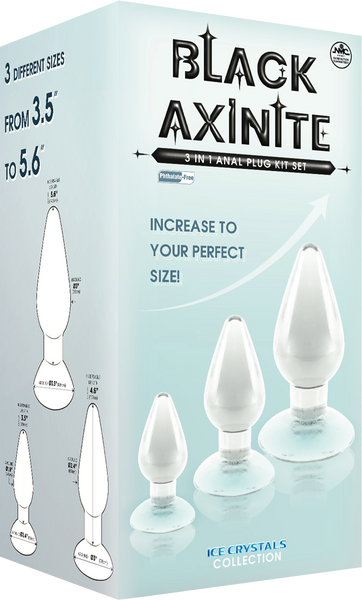 3 In 1 Anal Plug Kit – Flexible Hygienic Suction Cup Base Anal Plugs > Anal Range > Butt Plug Kits