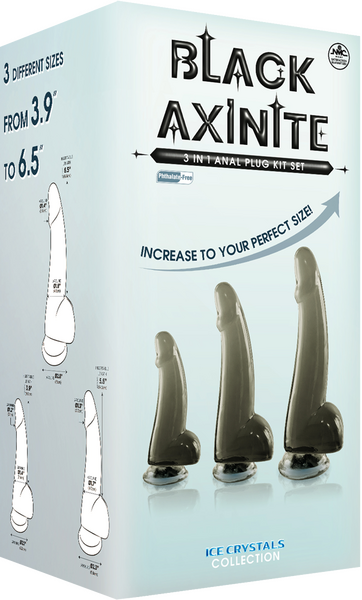 3 In 1 Anal Plug Kit – Flexible Hygienic Silicone Suction Cup Base Anal Plugs > Anal Range > Butt Plug Kits