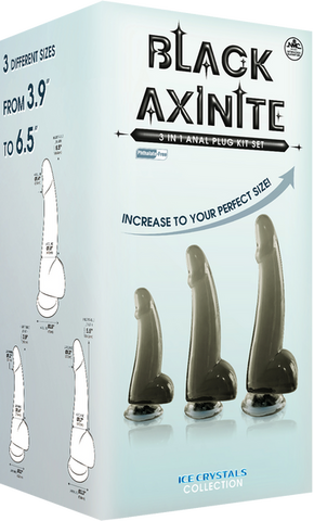 3 In 1 Anal Plug Kit – Flexible Hygienic Silicone Suction Cup Base Anal Plugs > Anal Range > Butt Plug Kits