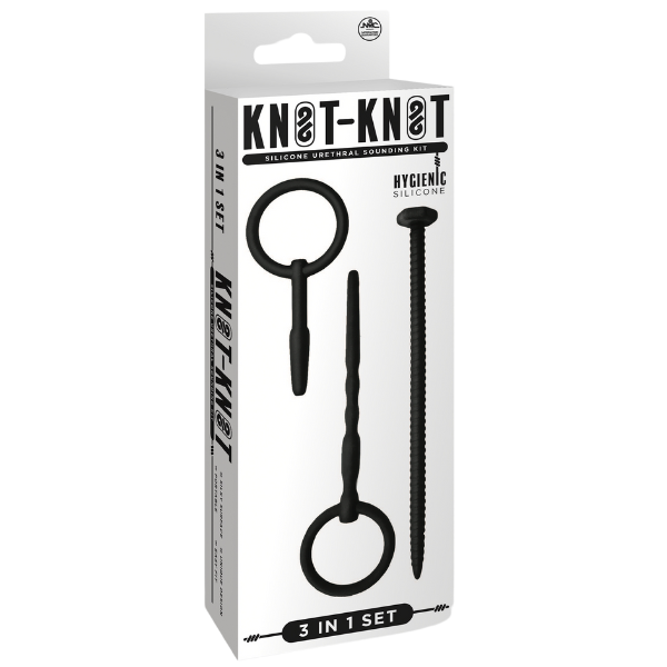 Silicone Urethral Sounding Kit (Black) – Body-Safe 6 to 8 Inch Urethral Sounds > Sex Toys For Men > Sounding Rods