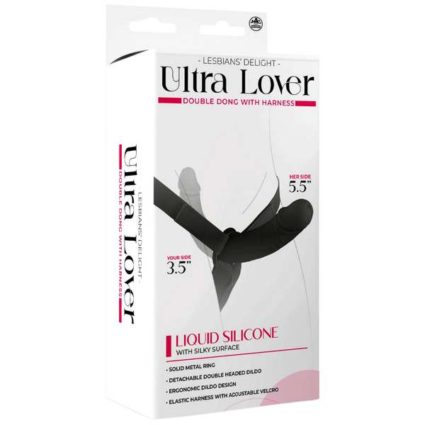 Ultra Lover Double Dong Penetrix with Harness – Ergonomic Silicone Dildo Set > Dildos > Strap On Dildos