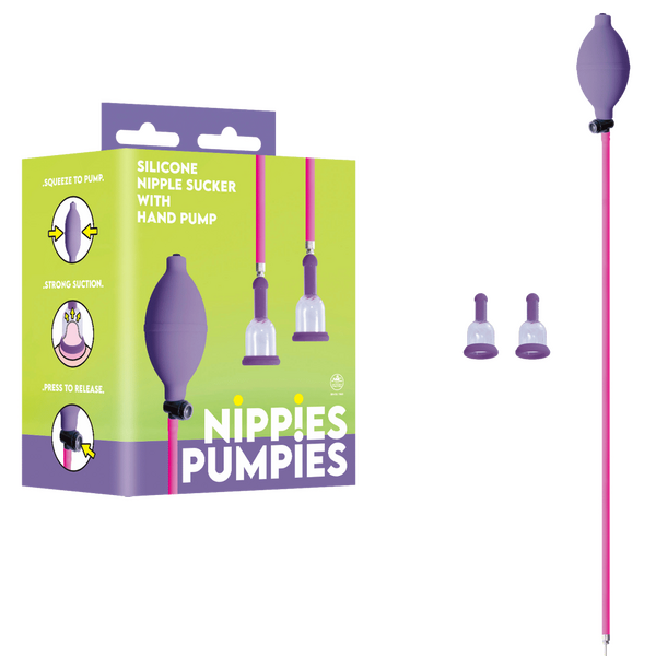 Nippies Pumpies – Silicone Nipple Sucker with 51.6cm Hose Pump > Sex Toys > Nipple Suckers