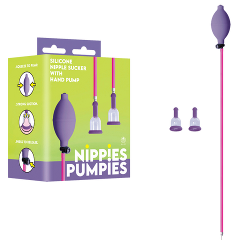 Nippies Pumpies – Silicone Nipple Sucker with 51.6cm Hose Pump > Sex Toys > Nipple Suckers