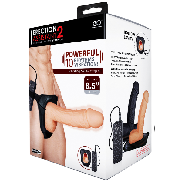 Erection Assistant 2 – 8.5 Inch Strap-On > Dildos > Hollow Strap Ons