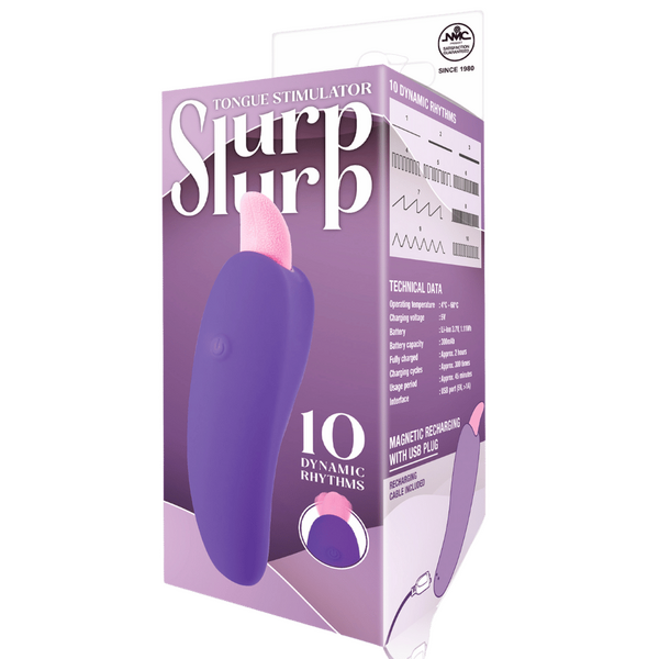 Slurp Slurp Tongue Stimulator – Magnetic Rechargeable 10 Rhythm Vibrator > Sex Toys For Ladies > Clitoral Vibrators and Stimulators