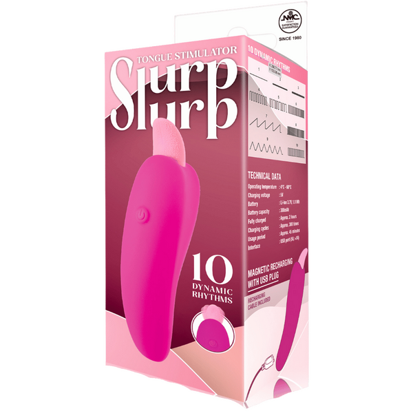 Slurp Slurp Tongue Stimulator – Magnetic Rechargeable 10 Rhythm Vibrator > Sex Toys For Ladies > Clitoral Vibrators and Stimulators
