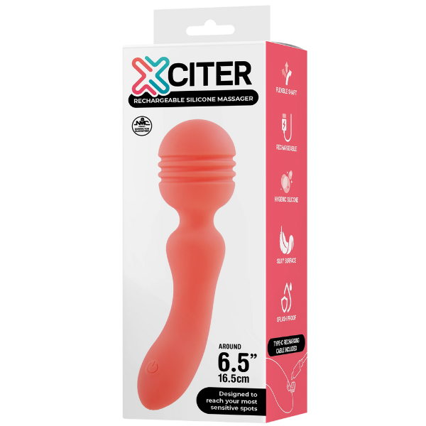 Exciter Rechargeable Silicone Massager – Rechargeable Silicone Massager - Pink > Sex Toys > Mini Massagers