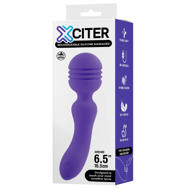 Exciter Rechargeable Silicone Massager – Rechargeable Silicone Massager - Purple > Sex Toys > Mini Massagers