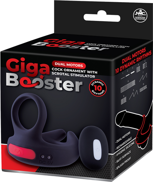 Dual Motor Cock Ring with Scrotal Stimulator – Rechargeable Splashproof Silicone Toy > Cock Ring > Vibrating