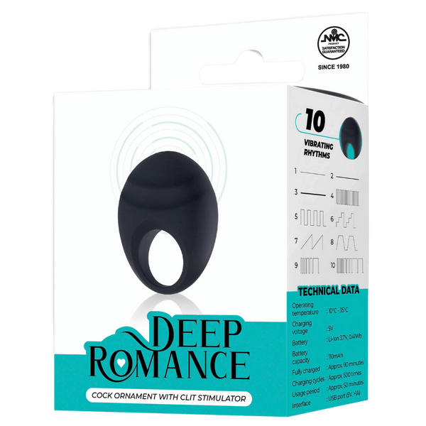Cock Ring with Clit Stimulator – Splash-Proof Rechargeable Vibrator 3 Inch > Sex Toys > Couples Toys