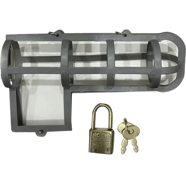 Cock Block – Adjustable Lockable Male Chastity Device with Master Lock and Key > Novelties > Gag Gifts