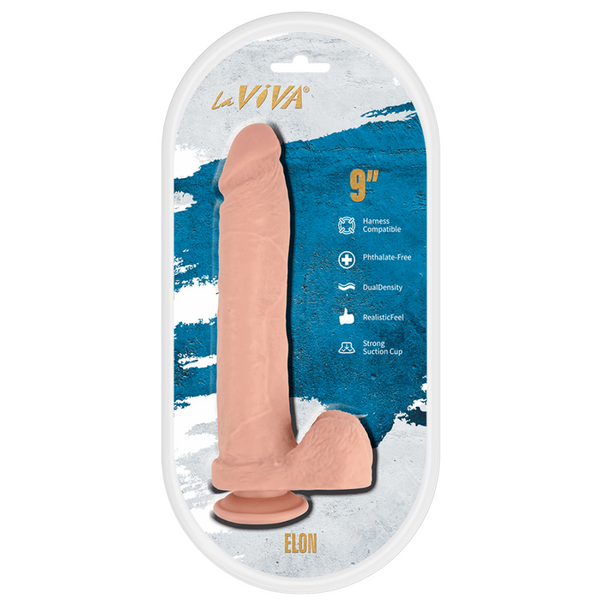 Elon 9 Inch Dildo – Realistic Pleasure Toy > Dildos > Large Dildos