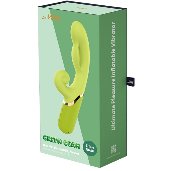 Vibrating Inflating Green Bean - Multi Function Toy > Sex Toys For Ladies > Air Pulsation