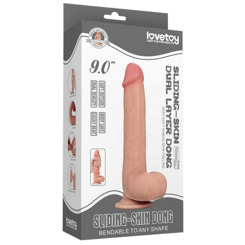 Sliding Skin Dual Layer Dong – Realistic 23 cm Flexible Dong > Dildos > Realistic Dildos