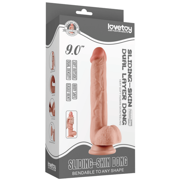 Sliding Skin Dual Density Real Male - 9.0-Inch Dildo > Dildos > Realistic Dildos
