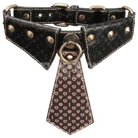 Rebellion Reign Collar with Leash – Luxury PU Leather Bondage Accessory > Bondage Gear > Collars & Leashes