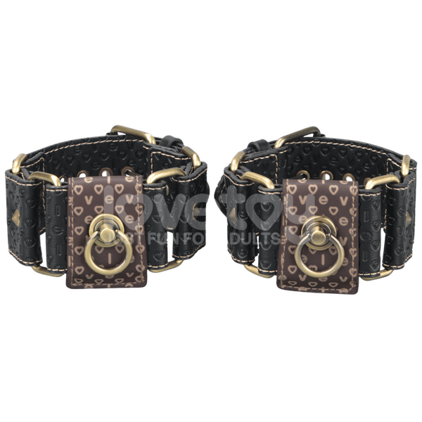 Deluxe Ankle Cuffs – Luxury PU Ankle Cuffs with Bronze Spikes > Bondage Gear > Restraints