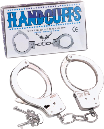 Metal Handcuffs – Sturdy Locking Restraint Cuffs with Quick-Release Button > Bondage Gear > Handcuffs