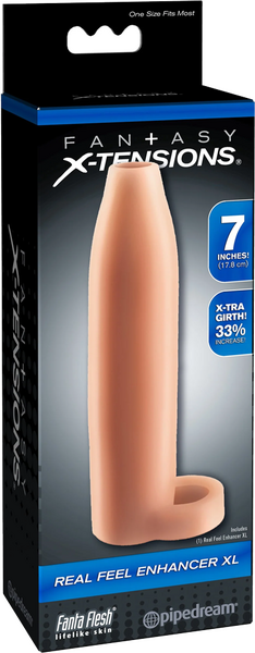 Fantasy X-tensions Real Feel Enhancer XL – 7 Inch Erection Enhancer > Sex Toys For Men > Penis Sleeves