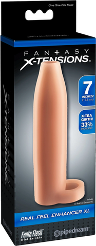Fantasy X-tensions Real Feel Enhancer XL – 7 Inch Erection Enhancer > Sex Toys For Men > Penis Sleeves