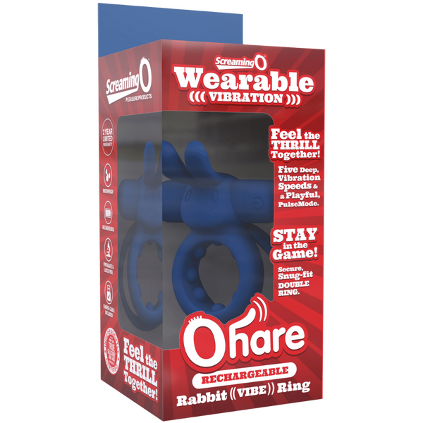 Ohare (Black | Blue | Green) – Rechargeable Silicone Rabbit Vibrating Cock Ring > Cock Ring > Vibrating