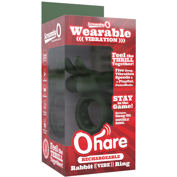 Ohare (Black | Blue | Green) – Rechargeable Silicone Rabbit Vibrating Cock Ring > Cock Ring > Vibrating