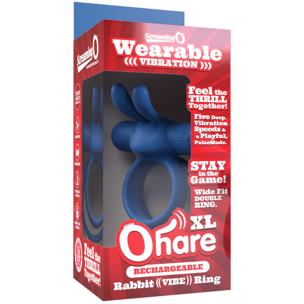 Ohare XL (Black | Blue | Green) – Rechargeable Large Rabbit Vibrator > Cock Ring > Vibrating