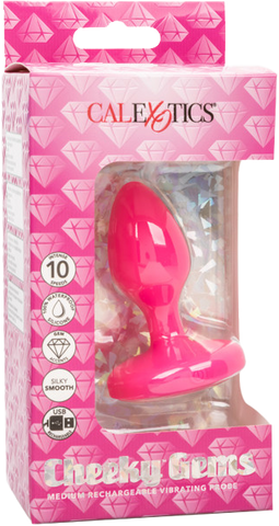 Cheeky Gems Medium Rechargeable Vibrating Probe – Silicone Vibrator > Anal Range > Vibrating Butt Plugs