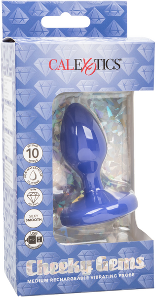 Cheeky Gems Collection Medium 3.5 Inches Silicone Butt Plug with Interchangeable Gems > Anal Range > Jewel Butt Plugs