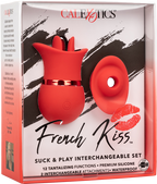 French Kiss Suck & Play Interchangeable Set – 12 Function Vibration and Suction Toy > Vibrators > Ladies > Clitoral Vibrators and Stimulators