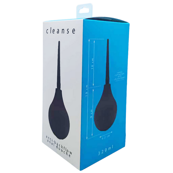 Cleanse Anti-Backflow Anal Douche Medical Grade Silicone Stainless Steel 320ml > Essentials > Douches