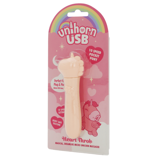 Unihorn Heart Throb USB Rechargeable Compact Silicone Bullet Vibrator with 10 Speeds > Sex Toys For Ladies > Clitoral Vibrators and Stimulators