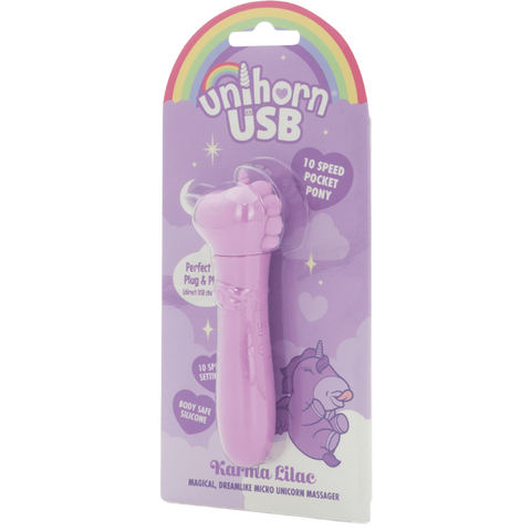 Unihorn Karma Lilac – USB Rechargeable Silicone Bullet Vibrator with 10 Speeds > Vibrators > Ladies > Clitoral Vibrators and Stimulators