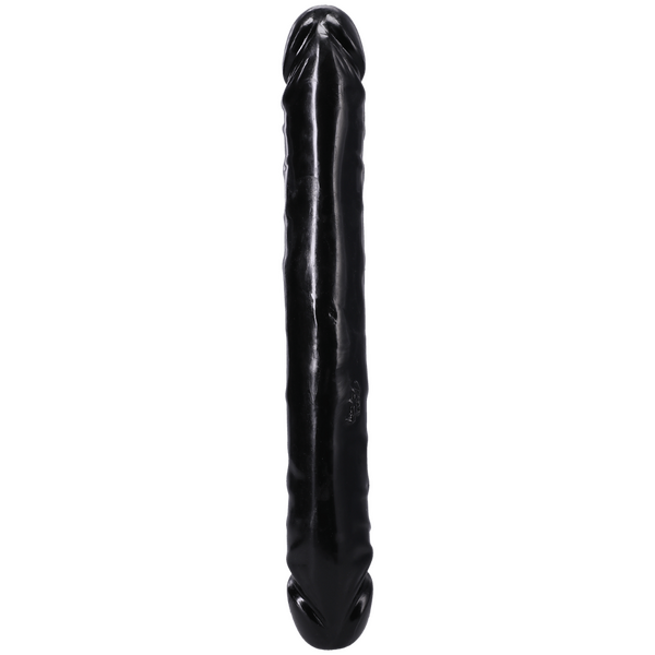 Jr Veined Double Header (Black) – 12 Inch Flexible Dong > Dildos > Double Dildos