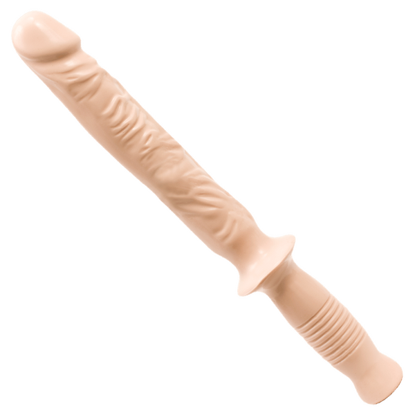 The Manhandler White 10 Inch – Realistic Grip Handle Dildo Secondary image