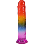 Crystal Jellies Rainbow Dong 8.5 Inch, front view