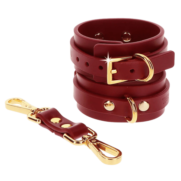 TABOOM D-Ring Collar and Wrist Cuffs Set – Fashion Accessory and BDSM Restraint Secondary image