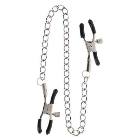 Taboom Adjustable Clamps with Chain – Adjustable Nipple Clamps > Sex Toys > Nipple Clamps