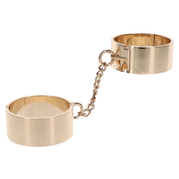 Slave Wrist Cuffs (Gold) > Bondage Gear > Handcuffs