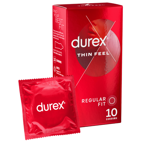 Durex Thin Feel Regular Fit Condoms – 10 Pack Thin Condoms One Size > Essentials > Condoms