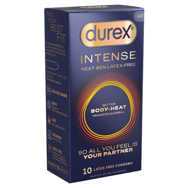 Durex Intense Regular – BodyFeel Material Latex-Free Condom 10 Pack One Size > Essentials > Condoms > Non-Latex